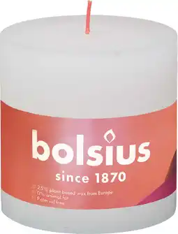 Intratuin Bolsius stompkaars rustiek shine wit 62 uur d 10 h 10 cm aanbieding