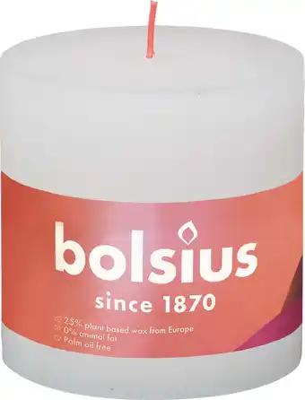 Intratuin Bolsius stompkaars rustiek shine wit 62 uur d 10 h 10 cm aanbieding
