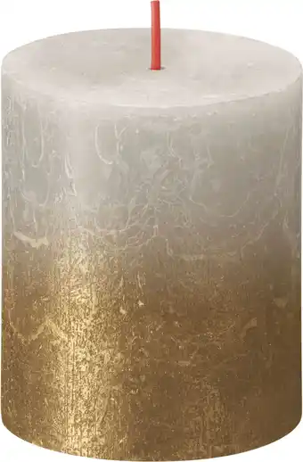 Intratuin Bolsius stompkaars rustiek sunset goud / grijs 35 uur d 6,8 h 8 cm aanbieding