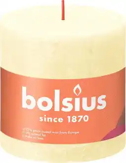 Intratuin Bolsius stompkaars rustiek shine licht geel 62 uur d 10 h 10 cm aanbieding