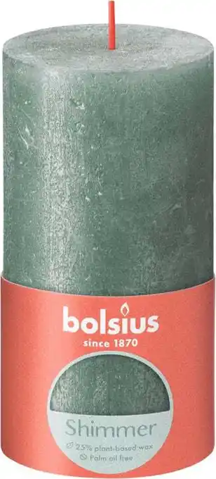 Intratuin Bolsius stompkaars rustiek shimmer blauw 60 uur d 6,8 h 13 cm aanbieding