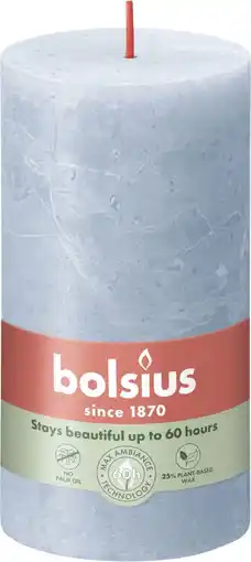 Intratuin Bolsius stompkaars shine blauw 60 uur d 6,8 x h 13 cm aanbieding