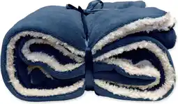 Intratuin Unique living plaid lars blauw 200 x 150 cm aanbieding