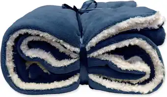 Intratuin Unique living plaid lars blauw 200 x 150 cm aanbieding