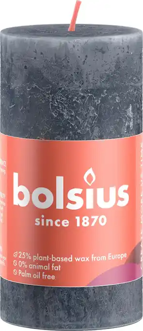 Intratuin Bolsius stompkaars shine blauw / grijs 30 uur d 5 x h 10 cm aanbieding