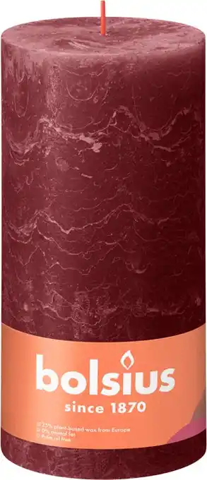 Intratuin Bolsius tafelkaars shine bordeaux 125 uur d 10 h 20 cm aanbieding