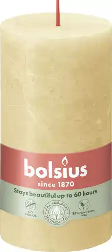 Intratuin Bolsius stompkaars shine beige 60 uur d 6,8 x h 13 cm aanbieding