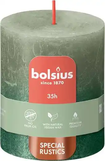 Intratuin Bolsius tafelkaars sunset groen 35 uur d 6,8 h 8 cm aanbieding