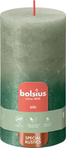Intratuin Bolsius tafelkaars sunset groen 60 uur d 6,8 h 13 cm aanbieding