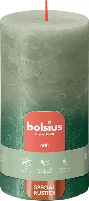 Intratuin Bolsius tafelkaars sunset groen 60 uur d 6,8 h 13 cm aanbieding