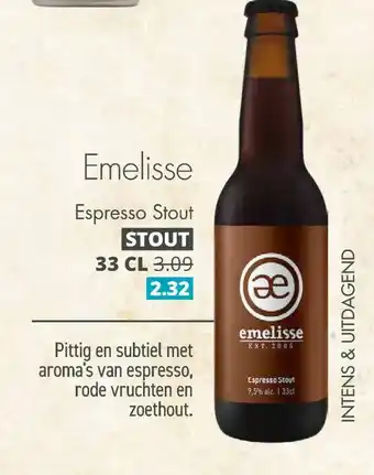 Mitra Emelisse espresso stout aanbieding