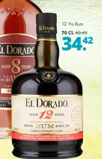 Mitra El dorado 12 yrs rum aanbieding