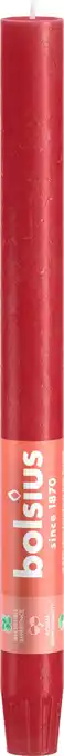 Intratuin Bolsius tafelkaars shine rood 13 uur d 2,3 h 27 cm aanbieding