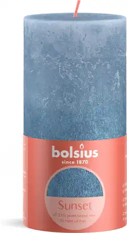 Intratuin Bolsius stompkaars sunset blauw 60 uur d 6,8 x h 13 cm aanbieding