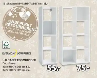 Jysk Everyday low price haldager roomdivider aanbieding