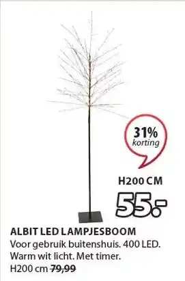 Jysk Albit led lampjesboom aanbieding