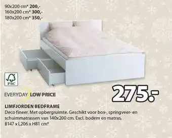 Jysk Everyday low price limfjorden bedframe aanbieding