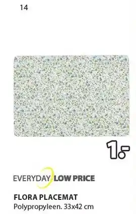 Jysk Everyday low price flora placemat aanbieding