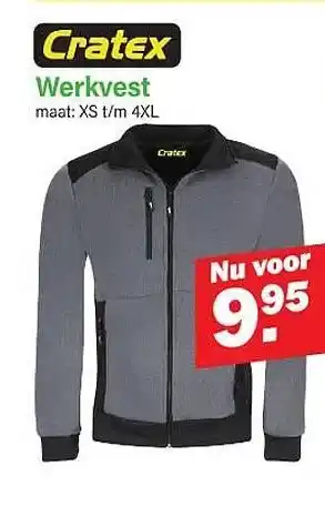 Van Cranenbroek Cratex werkvest aanbieding