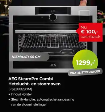 EP Beerepoot AEG SteamPro Combi Hetelucht- en stoomoven aanbieding