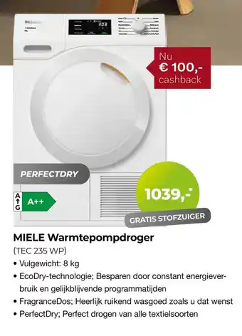 EP Beerepoot MIELE Warmtepompdroger aanbieding