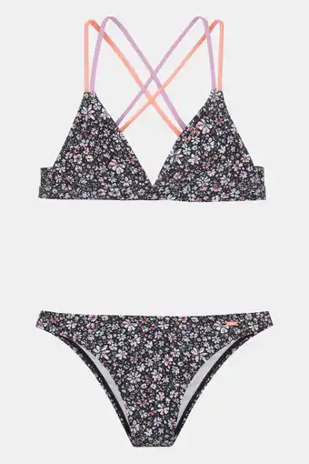 Bever Protest prteva jr triangle bikini zwart/ass. bloem aanbieding