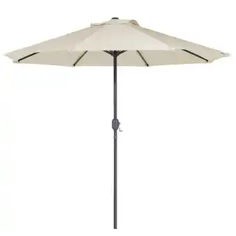 Beliani Parasol met led-verlichting beige ⌀ 266 cm rapallo aanbieding