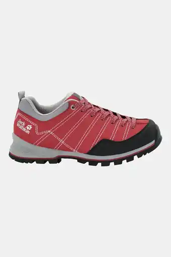 Bever Jack wolfskin scrambler low wandelschoenen dames rood/lichtgrijs aanbieding