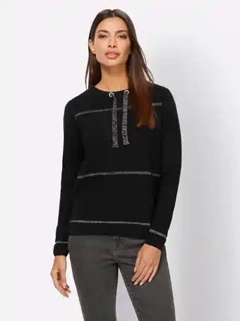 Heine Pullover in zwart van heine aanbieding