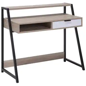 Beliani Bureau lichtbruin 100 x 50 cm calvin aanbieding