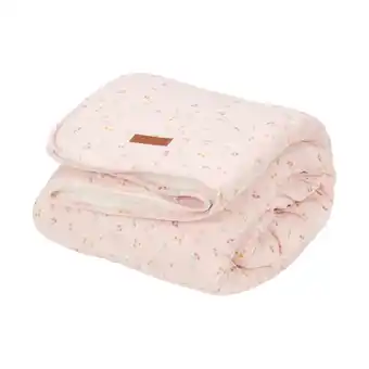 Babypark Little dutch little pink flowers wiegdeken donkerroze aanbieding