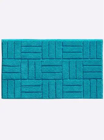 Heine Badmat in turquoise van grund aanbieding