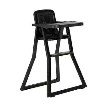 Babypark Puck plain kinderstoel met kussen zwart aanbieding
