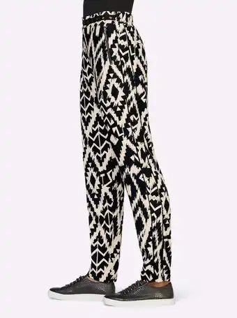 Heine Broek met print in zwart/champagne gedessineerd van heine aanbieding