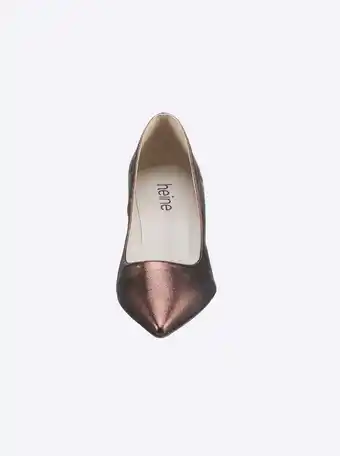 Heine Pumps in bruin/metallic van heine aanbieding