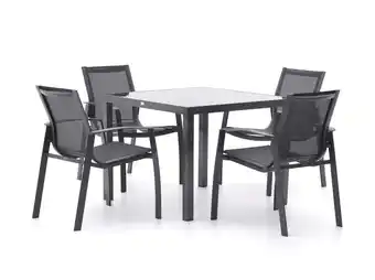 Kees Smit R&s design altea/caluso 96x96cm dining tuinset 5-delig stapelbaar aanbieding