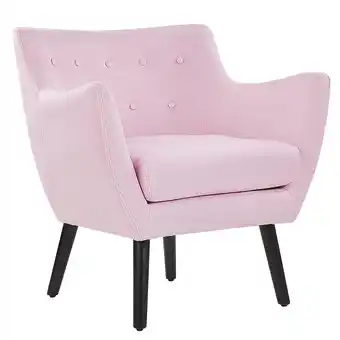 Beliani Fauteuil stof pastelroze/zwart drammen aanbieding