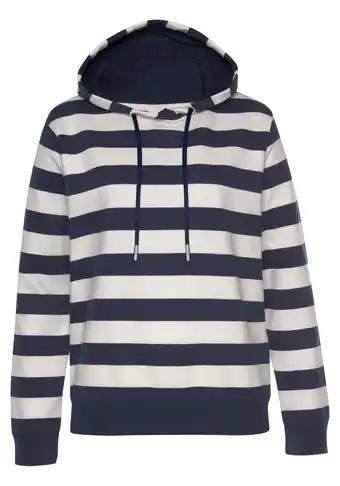 Heine Sweatshirt met capuchon in marine/ecru gestreept van h.i.s aanbieding