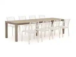 Kees Smit Apple bee hawaii/rough-s 300cm dining tuinset 9-delig stapelbaar aanbieding