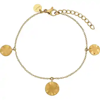 Douglas Noelani armband voor dames, roestvrij staal ip goud, ronde ankerketting 16+3 cm coin van noelani aanbieding