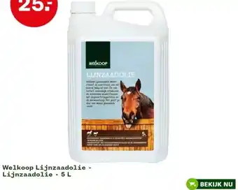 Welkoop Welkoop lijnzaadolie - lijnzaadolie - 5 l aanbieding