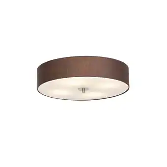 Lampenlicht.nl Landelijke plafondlamp bruin 50 cm - drum aanbieding