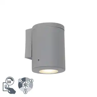 Lampenlicht.nl Wandlamp grijs ip55 incl. 1 x gu10 3 staps dimbaar - franca aanbieding