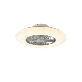 Lampenlicht.nl Plafondventilator zilver incl. led met ster effect dimbaar - clima aanbieding