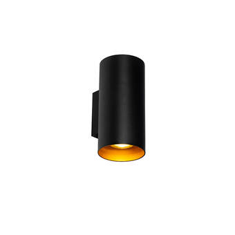 Lampenlicht.nl Design wandlamp zwart met goud - sab aanbieding