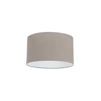 Lampenlicht.nl Katoenen lampenkap taupe met witte binnenkant 35/35/20 aanbieding