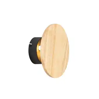 Lampenlicht.nl Landelijk wandlamp rond hout - pulley aanbieding