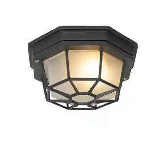 Lampenlicht.nl Landelijke plafondlamp donkergrijs 21,3 cm ip44 - bri aanbieding