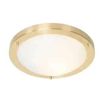 Lampenlicht.nl Moderne plafonnière goud 31 cm ip44 - yuma aanbieding