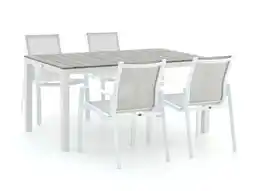 Kees Smit R&s design altea/fidenza 160cm dining tuinset 5-delig stapelbaar aanbieding